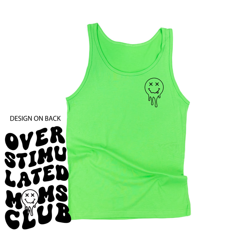 OVERSTIMULATED MOMS CLUB - (w/ Melty X Squiggle Smile) - Unisex Jersey Tank