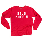 Stud Muffin - LONG SLEEVE Comfort Colors Tee Little Mama Shirt Shop