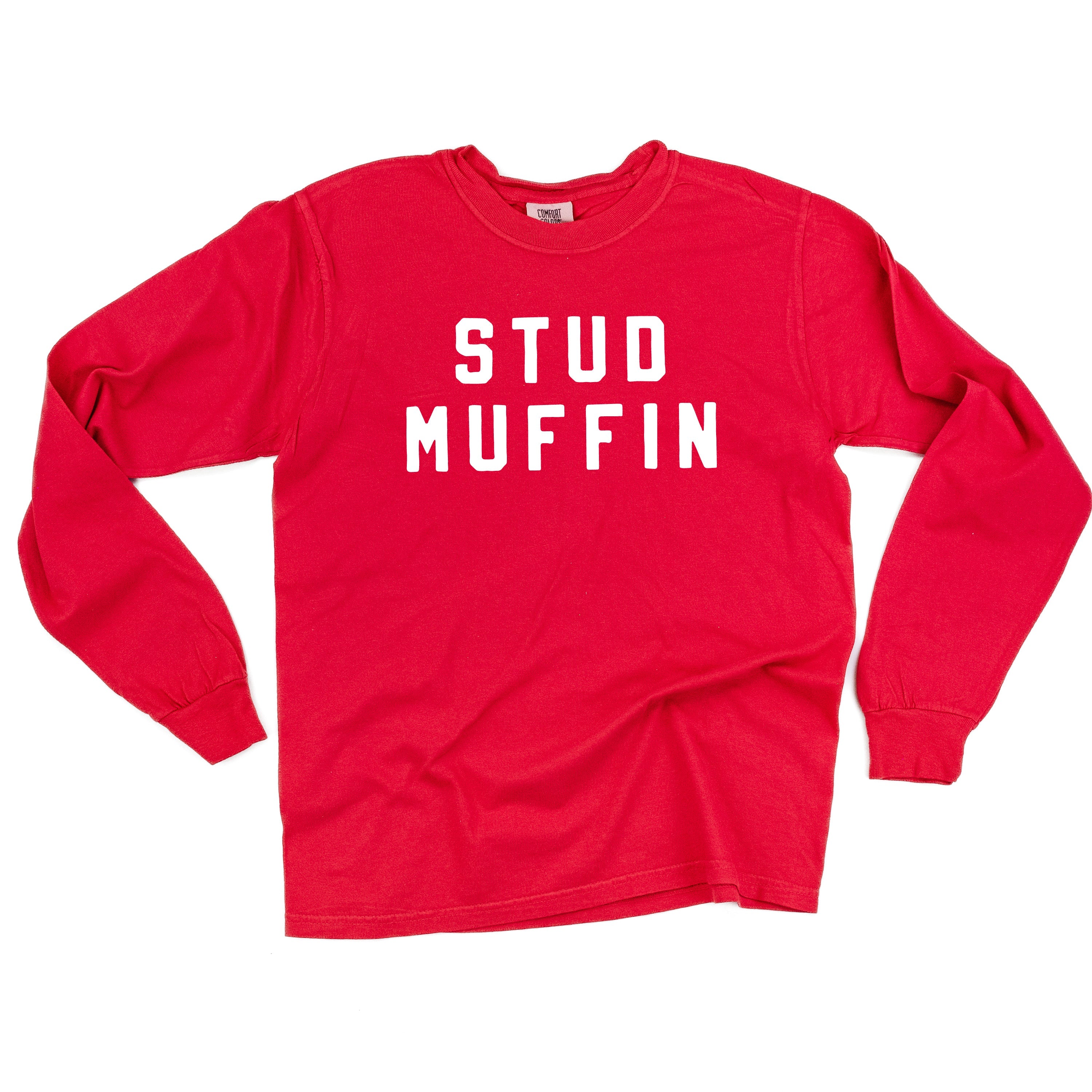 Stud Muffin - LONG SLEEVE Comfort Colors Tee Little Mama Shirt Shop