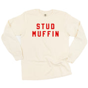 Stud Muffin - LONG SLEEVE Comfort Colors Tee Little Mama Shirt Shop