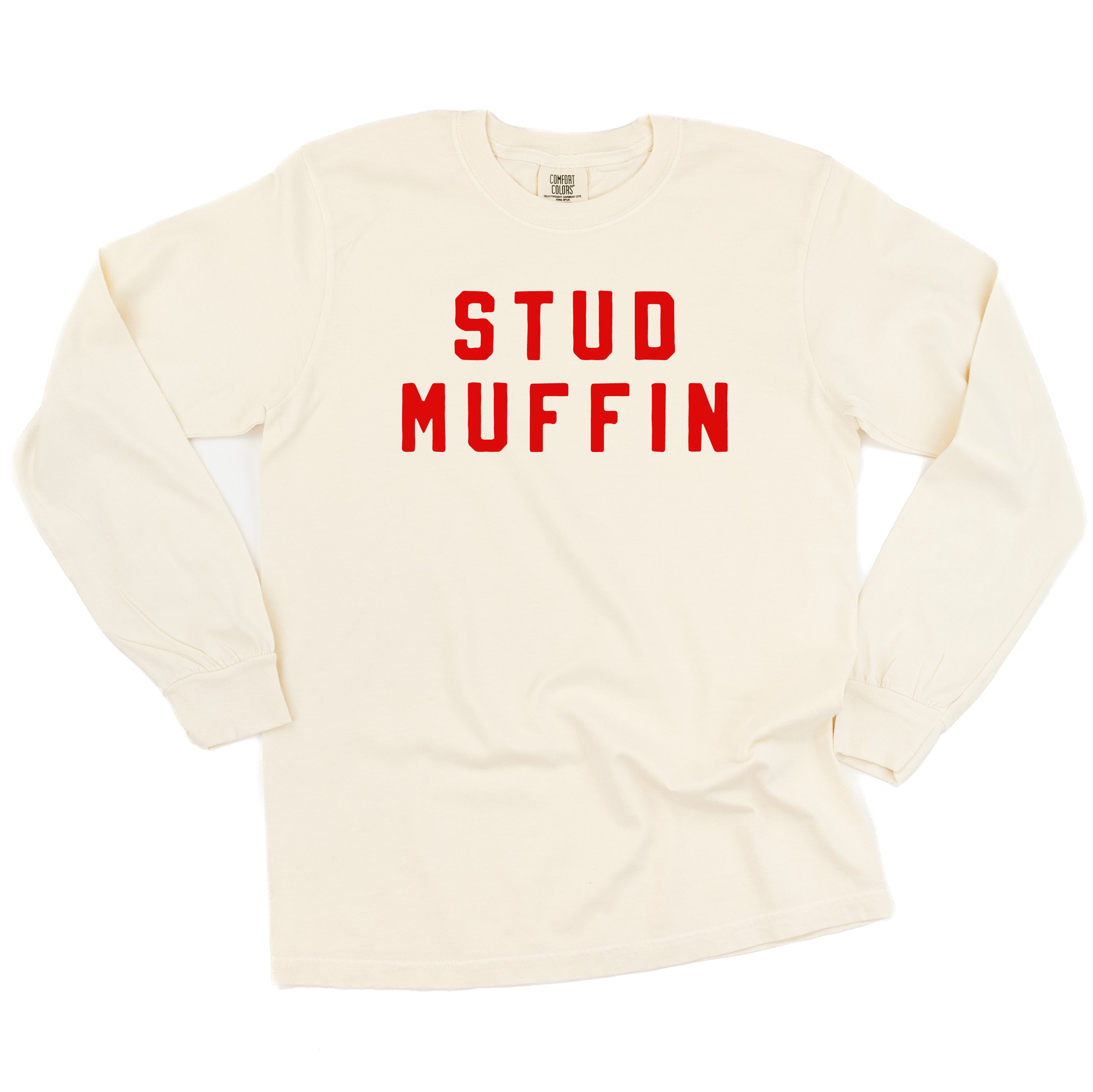 Stud Muffin - LONG SLEEVE Comfort Colors Tee Little Mama Shirt Shop