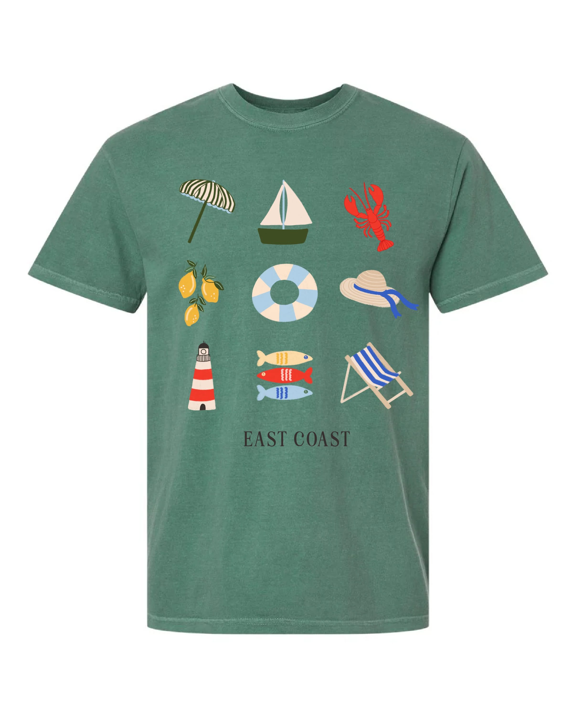 East Coast Collage  - Adult Comfort Colors Tee | Little Mama Shirt Shop Little Mama Shirt Shop LLC