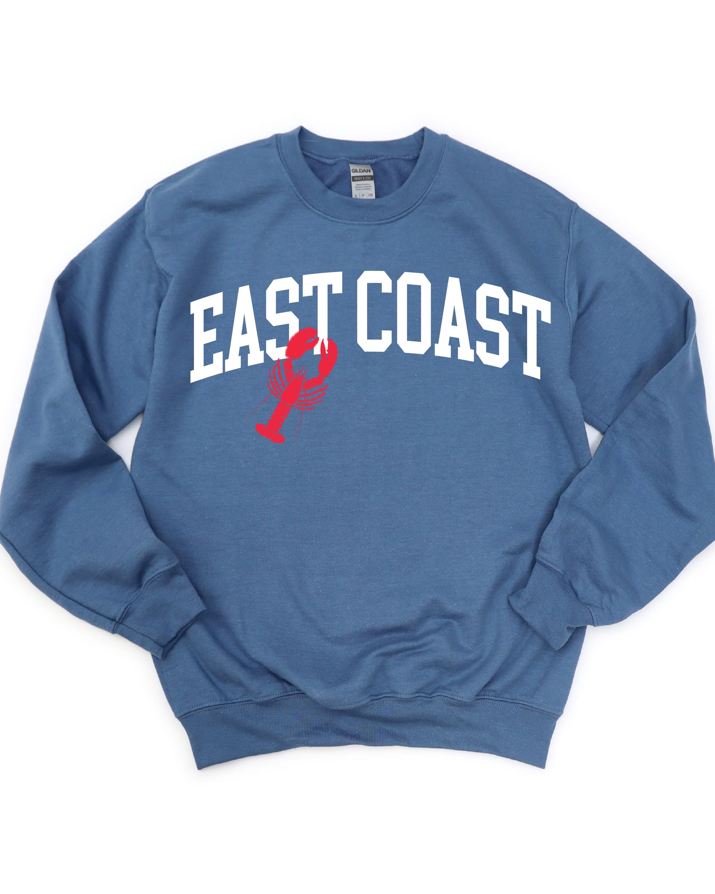 East Coast Lobster Graphic Sweater - Adult Basic Fleece | Little Mama Shirt Shop Little Mama Shirt Shop LLC
