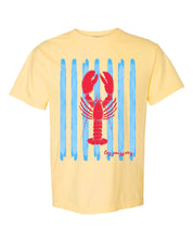 Lobster Les Poissons Stripe Coastal Tee - Adult Comfort Colors | Little Mama Shirt Shop Little Mama Shirt Shop LLC