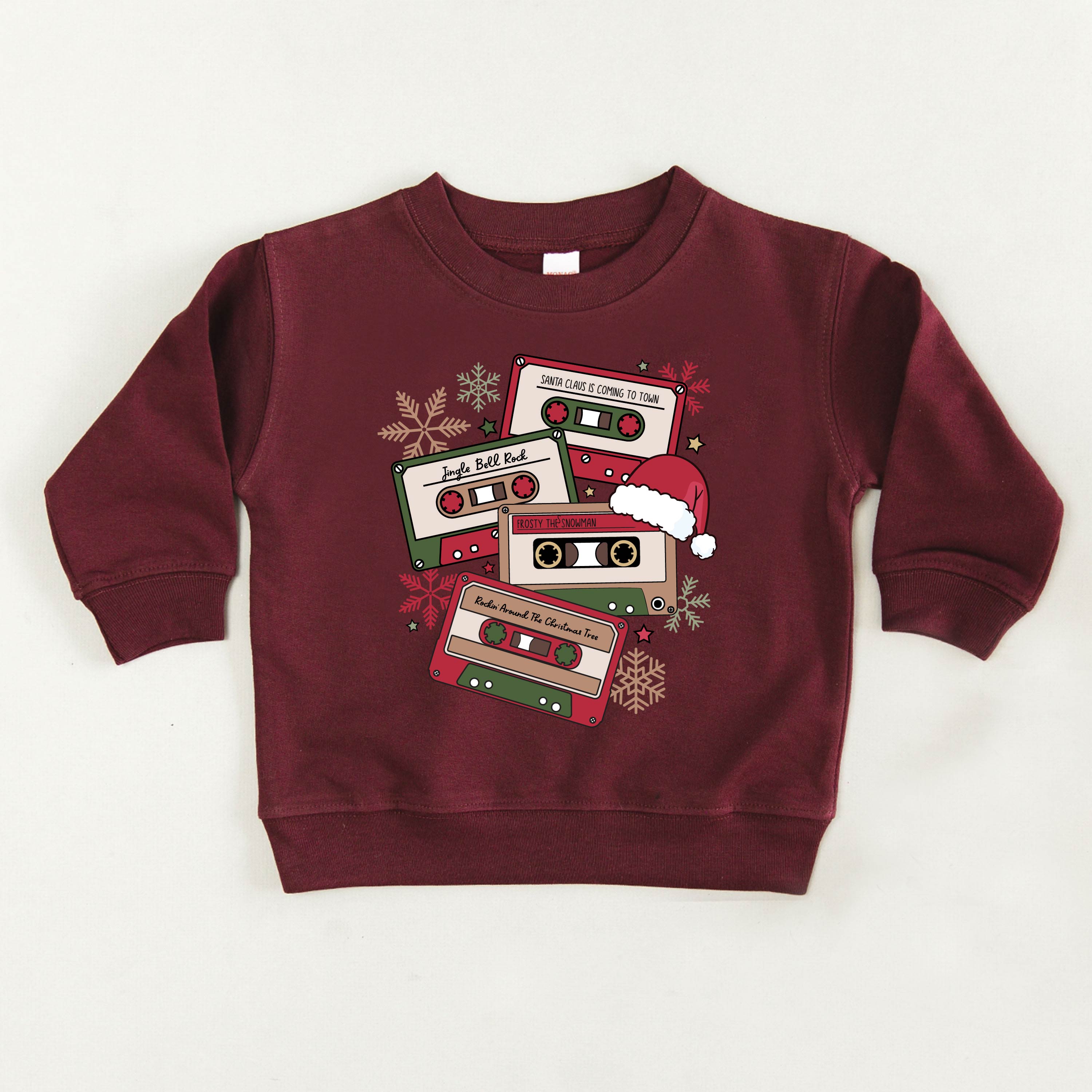 Christmas Cassette Tapes - Child Sweater Little Mama Shirt Shop