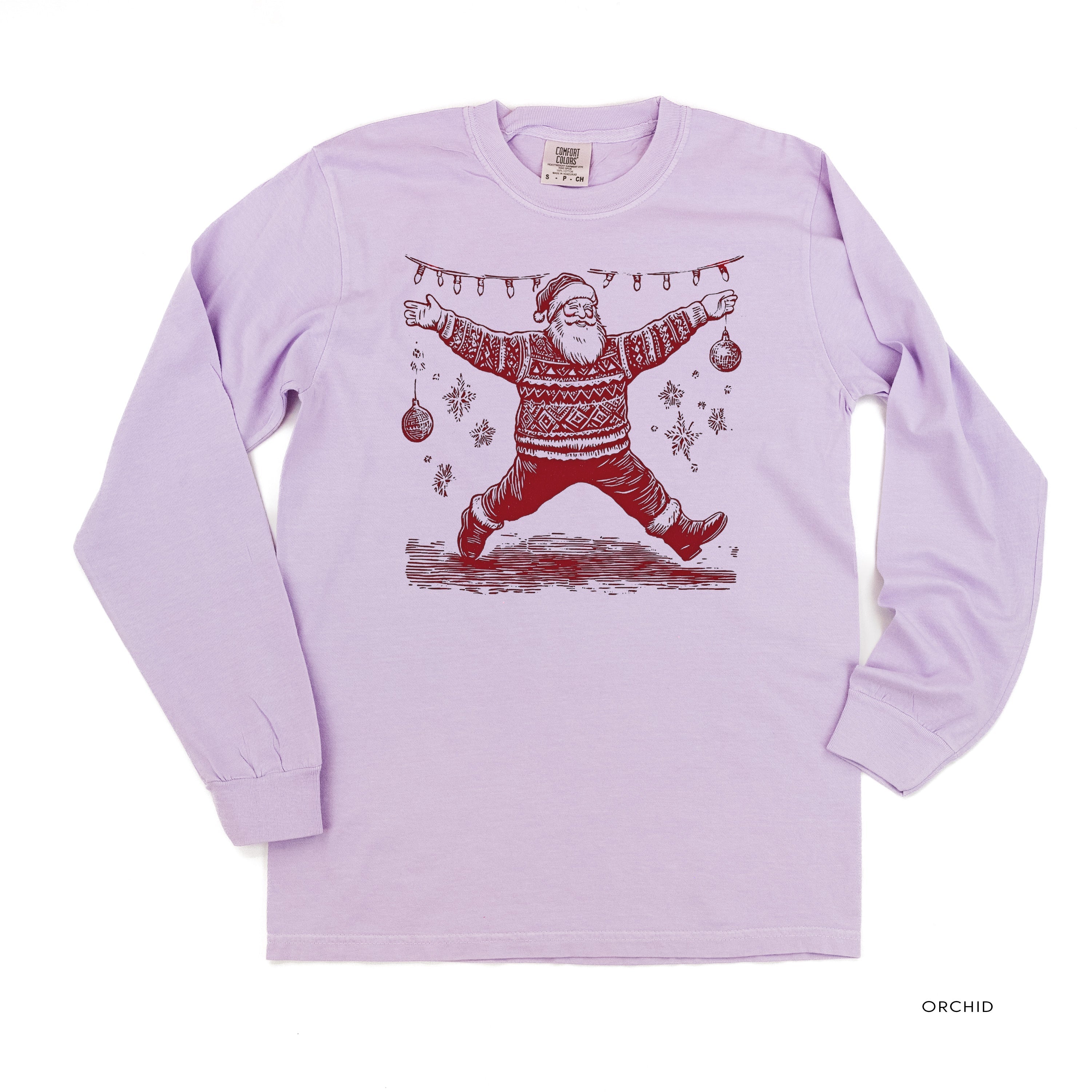Sweater Santa - LONG SLEEVE Comfort Colors Tee Little Mama Shirt Shop