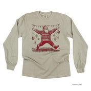 Sweater Santa - LONG SLEEVE Comfort Colors Tee Little Mama Shirt Shop