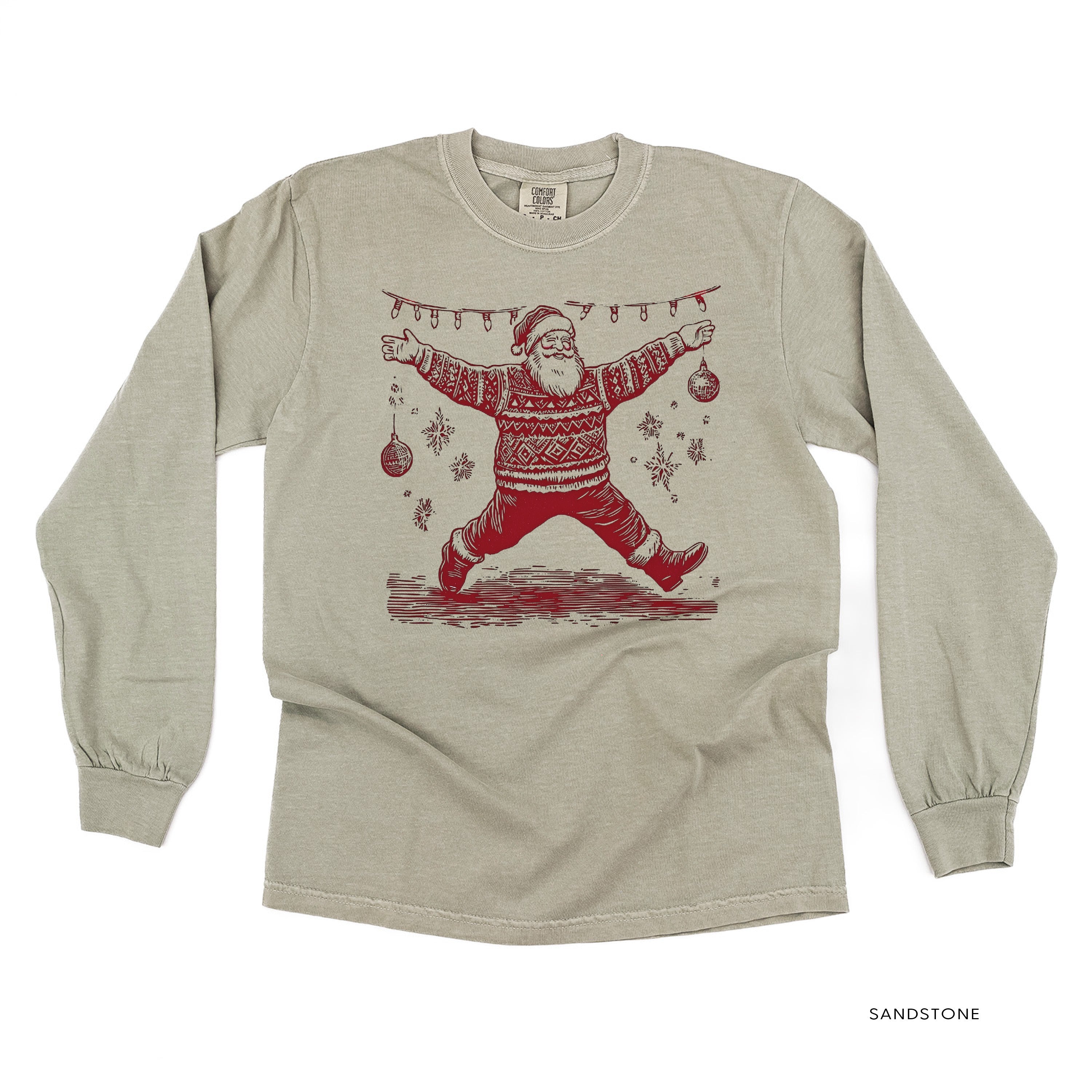 Sweater Santa - LONG SLEEVE Comfort Colors Tee Little Mama Shirt Shop