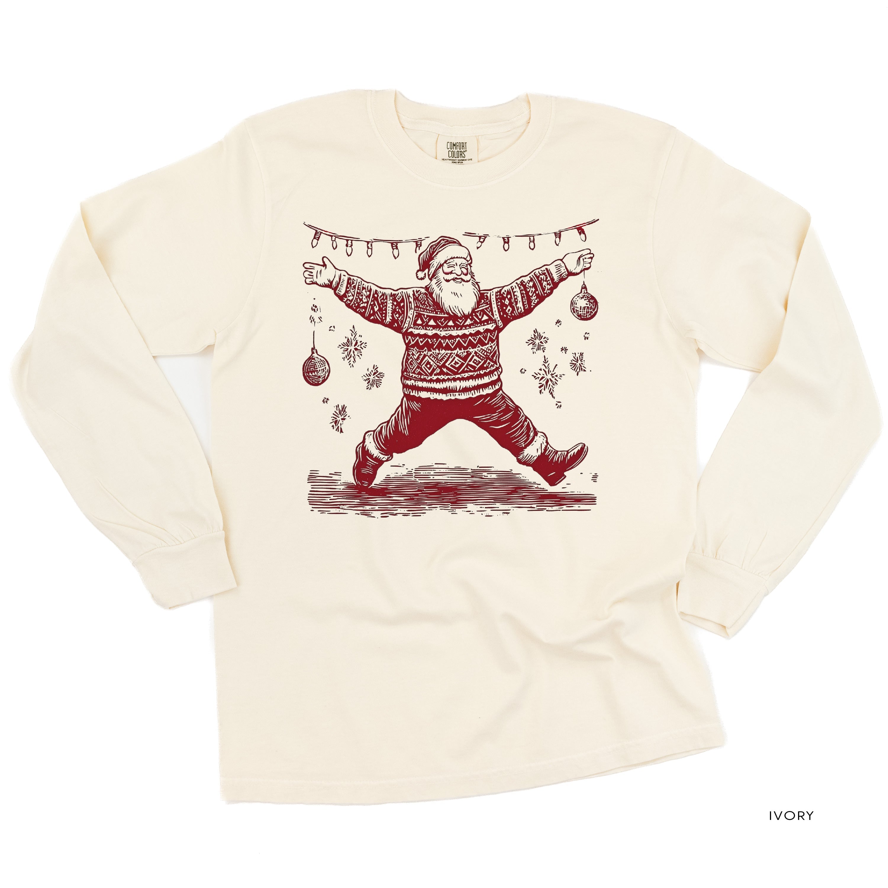 Sweater Santa - LONG SLEEVE Comfort Colors Tee Little Mama Shirt Shop