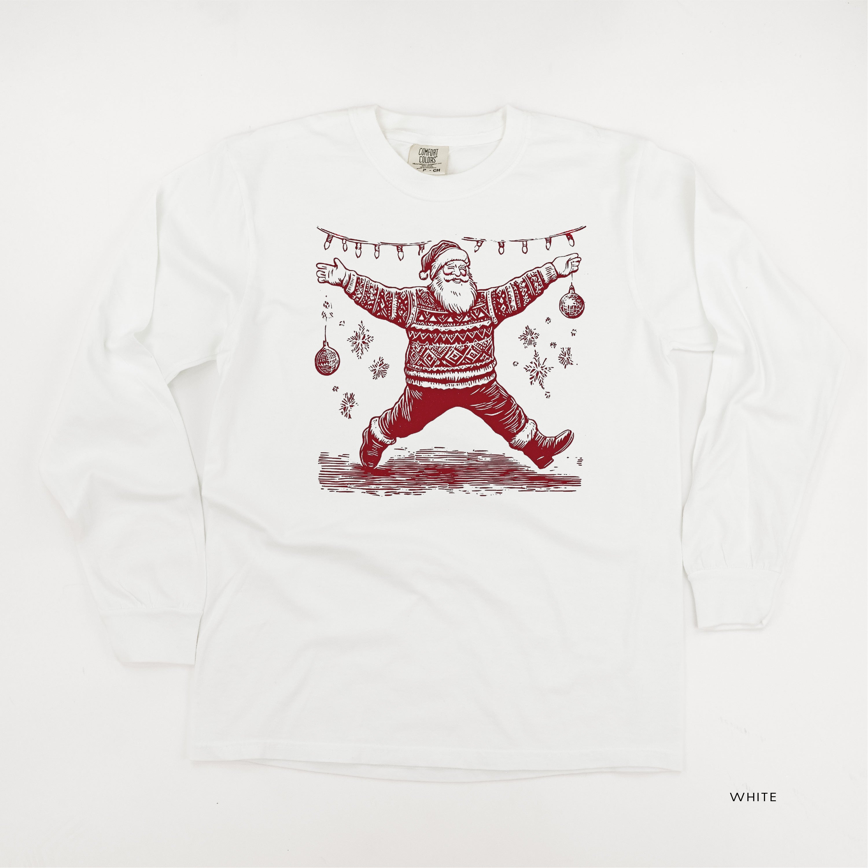 Sweater Santa - LONG SLEEVE Comfort Colors Tee Little Mama Shirt Shop