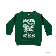 Dancing and Prancing in Jingle Bell Square - Child Sweater Little Mama Shirt Shop