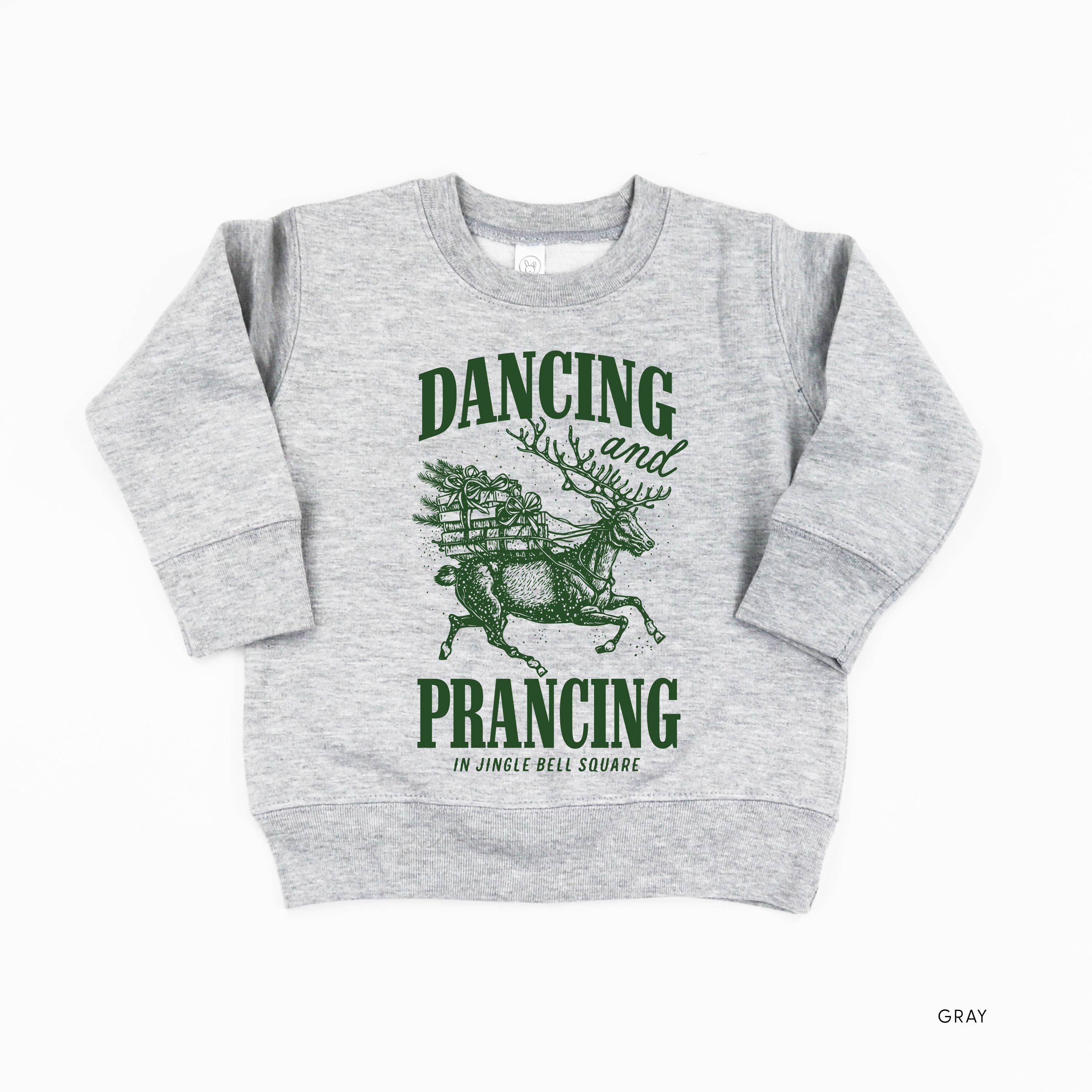 Dancing and Prancing in Jingle Bell Square - Child Sweater Little Mama Shirt Shop