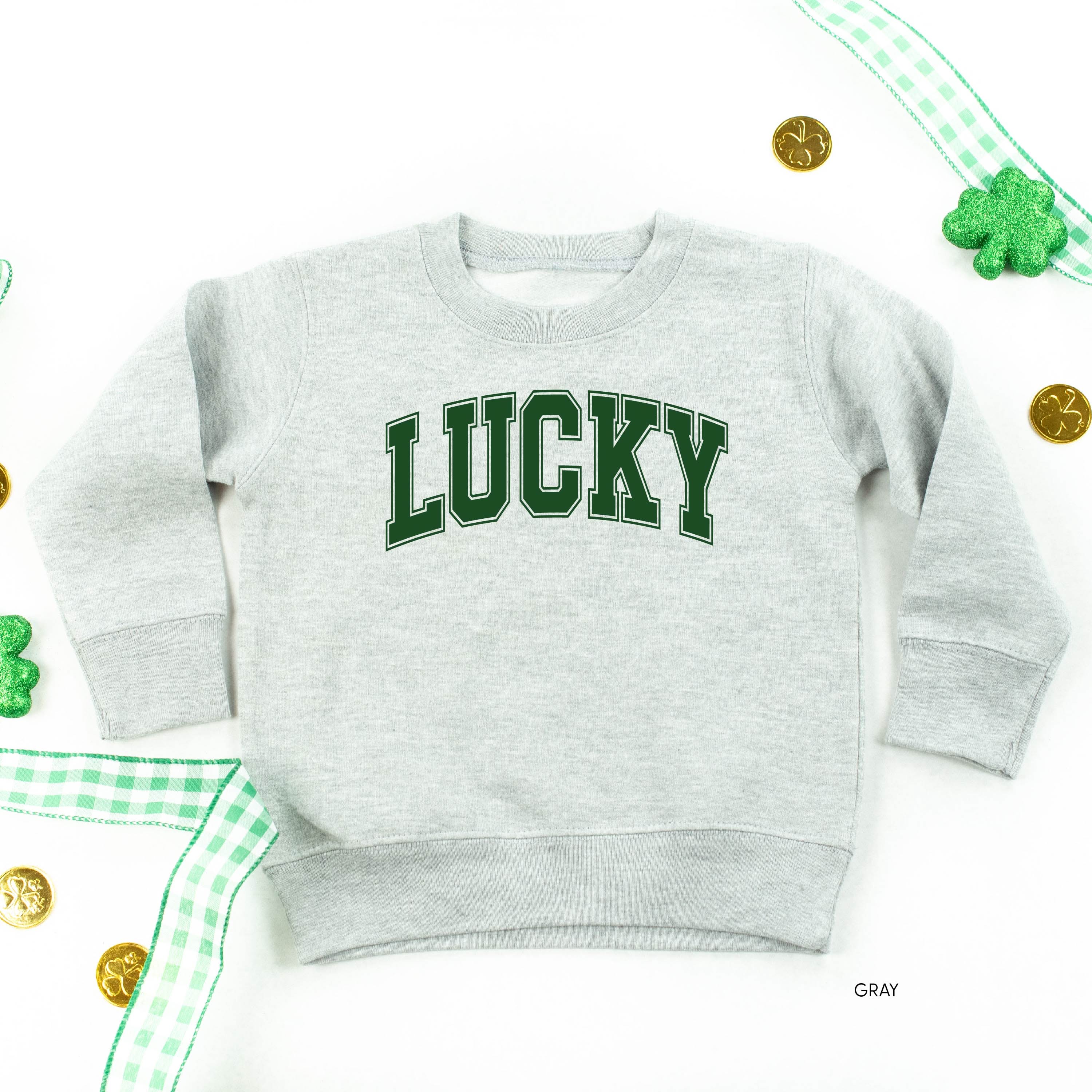 Lucky - Varsity Outline - Child Sweater Little Mama Shirt Shop