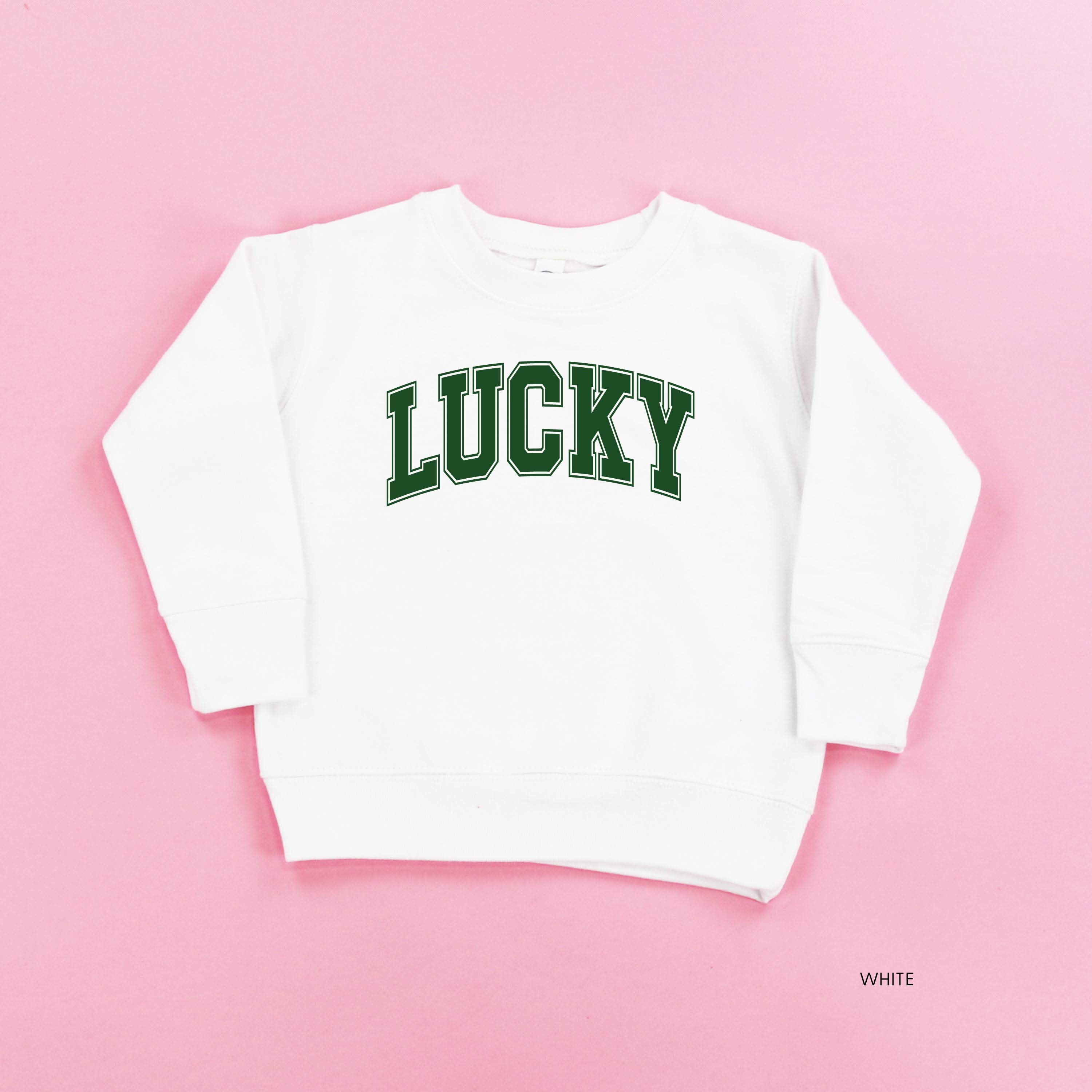 Lucky - Varsity Outline - Child Sweater Little Mama Shirt Shop