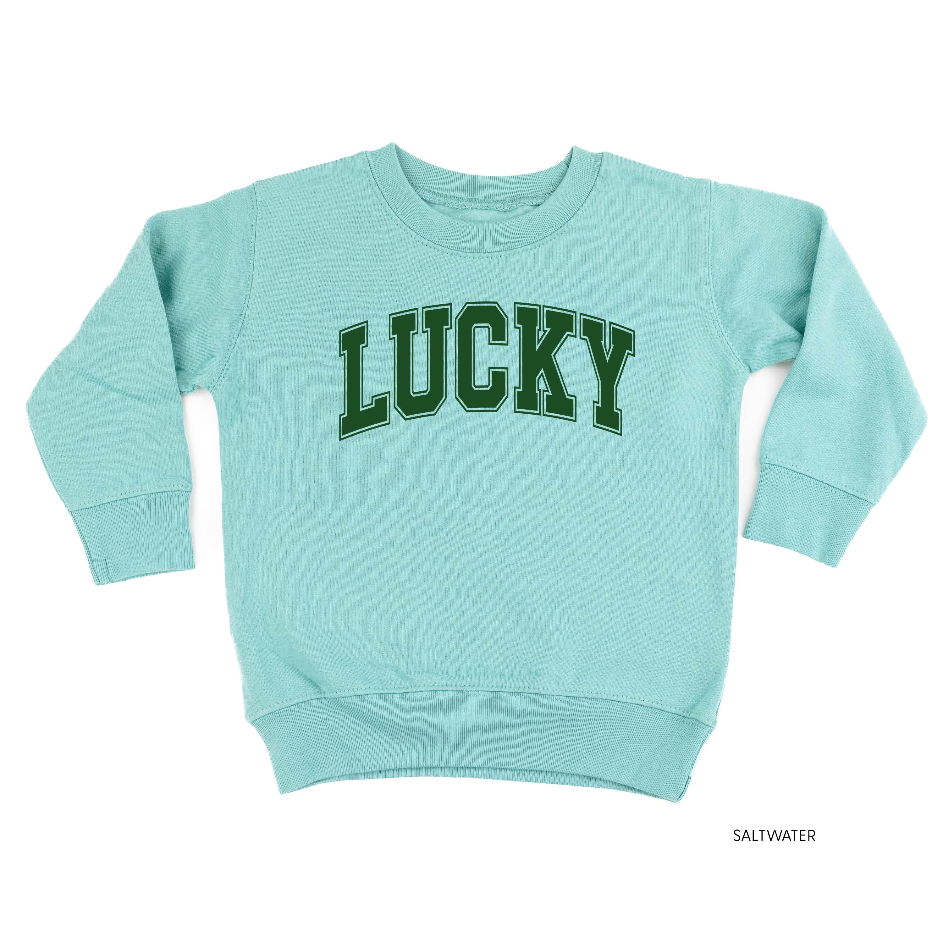 Lucky - Varsity Outline - Child Sweater Little Mama Shirt Shop