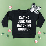 Eating Junk And Watching Rubbish - Child Sweater Little Mama Shirt Shop