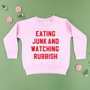 Eating Junk And Watching Rubbish - Child Sweater Little Mama Shirt Shop