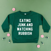 Eating Junk And Watching Rubbish - Child Sweater Little Mama Shirt Shop