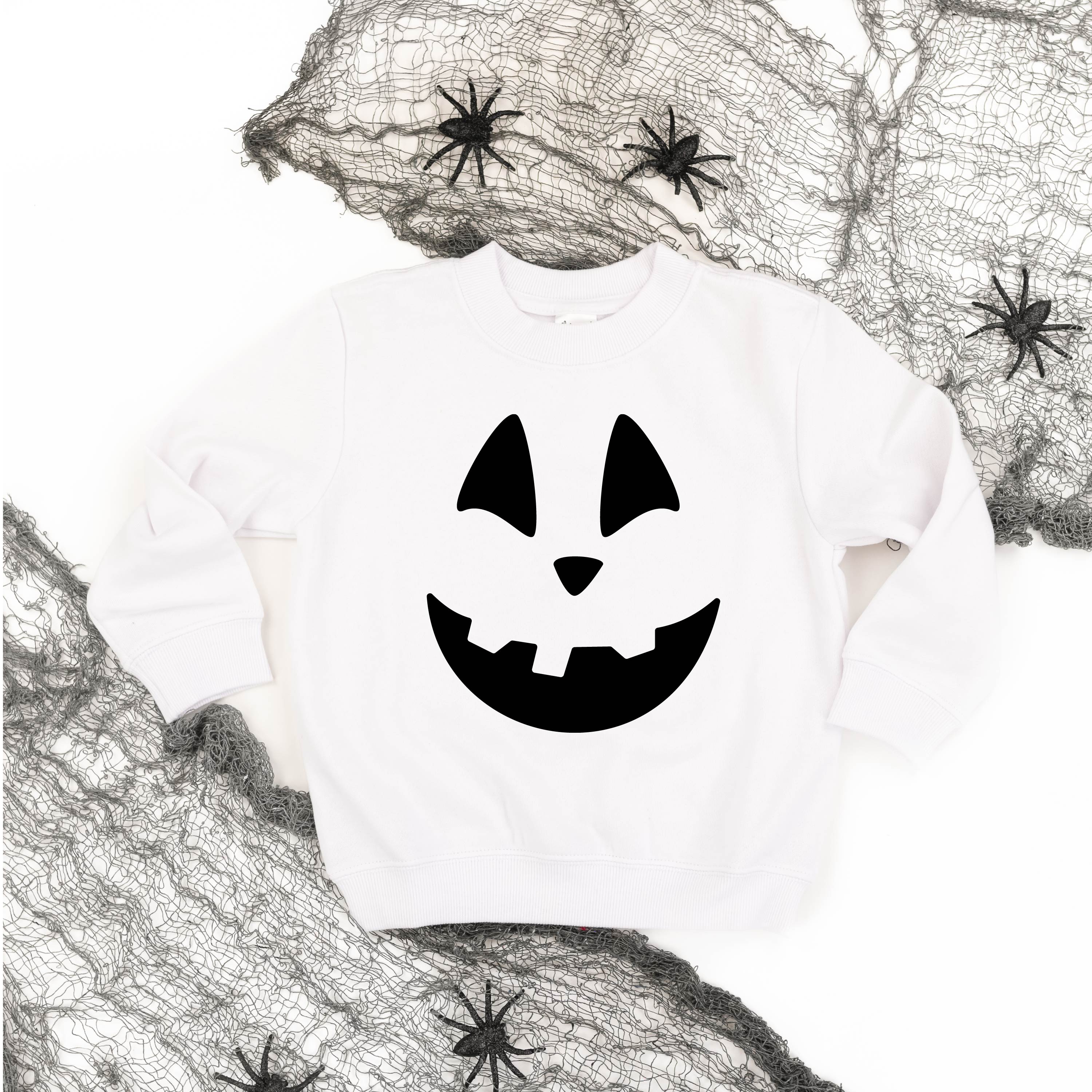 Happy Jack-o'-lantern Face - Child Sweater Little Mama Shirt Shop