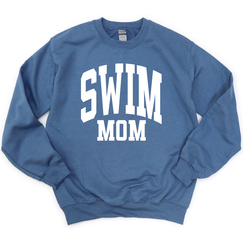 Varsity Style - SWIM MOM - BASIC FLEECE CREWNECK