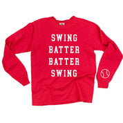 Swing Batter Batter Swing (wd) - LONG SLEEVE Comfort Colors Tee Little Mama Shirt Shop