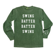 Swing Batter Batter Swing (wd) - LONG SLEEVE Comfort Colors Tee Little Mama Shirt Shop
