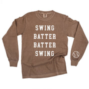 Swing Batter Batter Swing (wd) - LONG SLEEVE Comfort Colors Tee Little Mama Shirt Shop