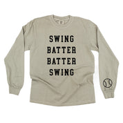 Swing Batter Batter Swing (wd) - LONG SLEEVE Comfort Colors Tee Little Mama Shirt Shop
