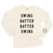 Swing Batter Batter Swing (wd) - LONG SLEEVE Comfort Colors Tee Little Mama Shirt Shop
