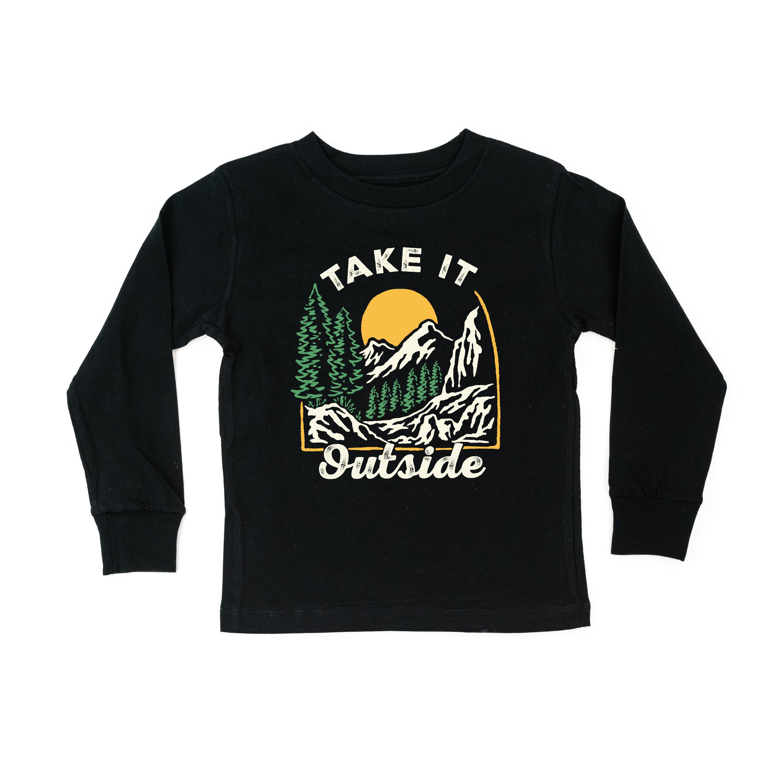 Take It Outside - Black Child LONG SLEEVE Tee Little Mama Shirt Shop