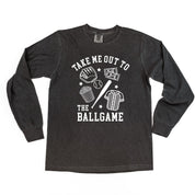 Take Me Out To The Ballgame - LONG SLEEVE Comfort Colors Tee Little Mama Shirt Shop