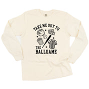 Take Me Out To The Ballgame - LONG SLEEVE Comfort Colors Tee Little Mama Shirt Shop