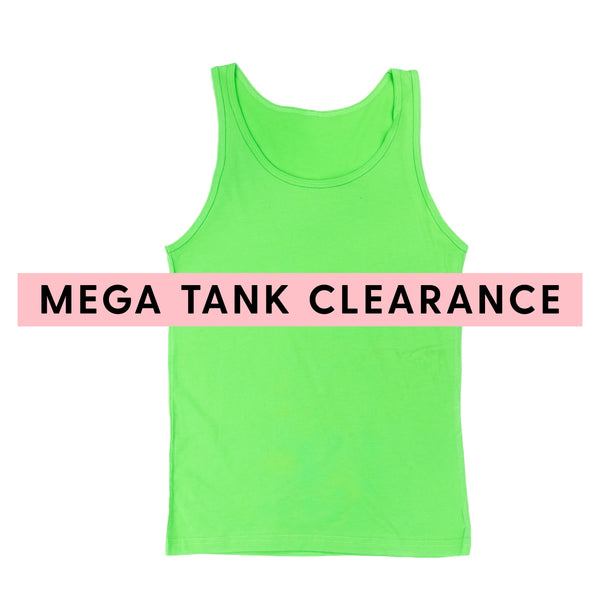 MEGA TANK CLEARANCE - NEON GREEN - Unisex Jersey Tank