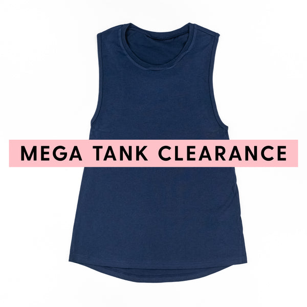 MEGA TANK CLEARANCE - NAVY - Women's Muscle Tank