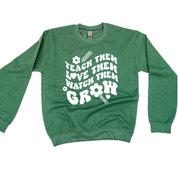 Teach Them Love Them Watch Them Grow (Back to School Version) - BASIC Fleece Little Mama Shirt Shop LLC