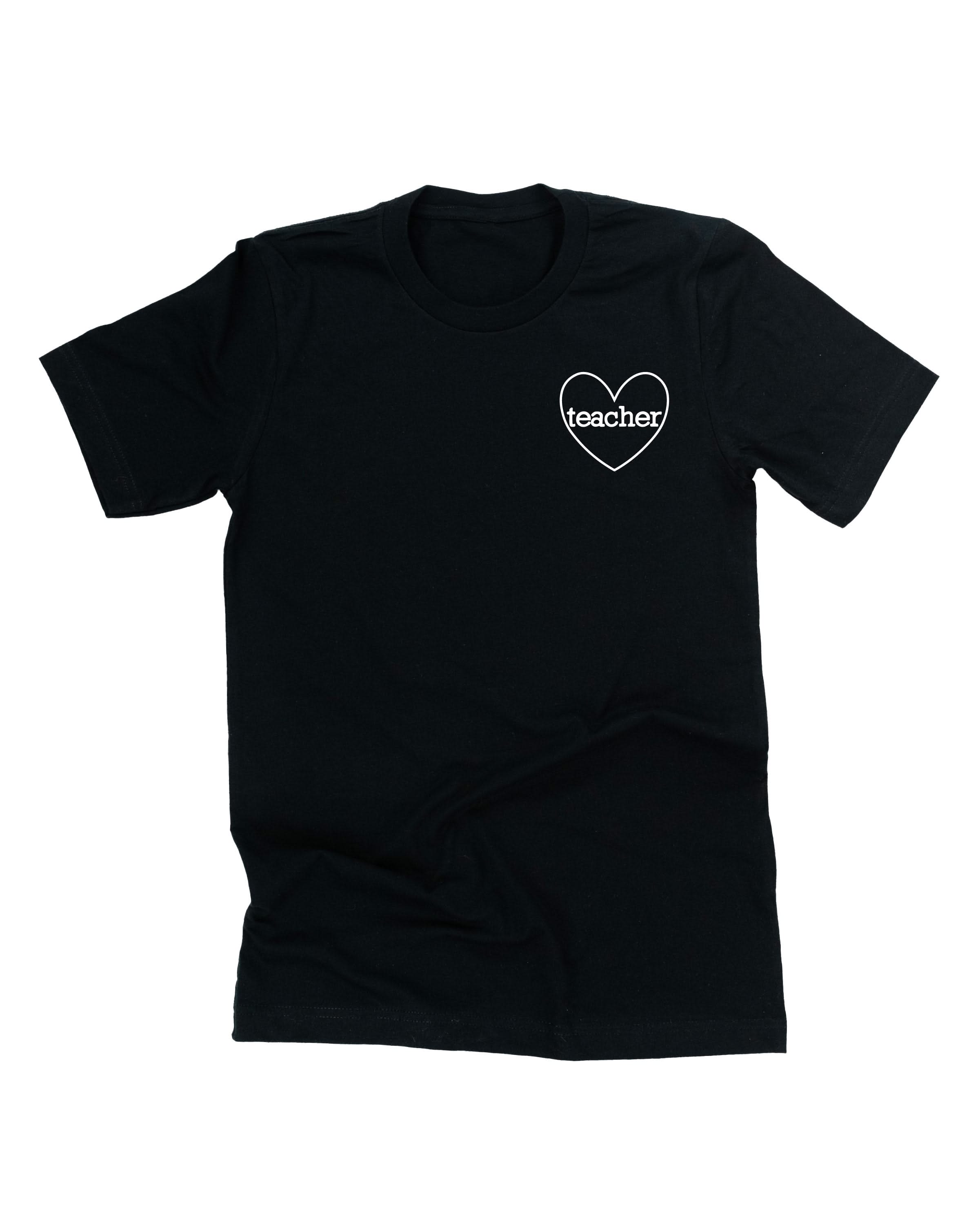 Teacher ♥ (pocket) - Unisex Tee Little Mama Shirt Shop