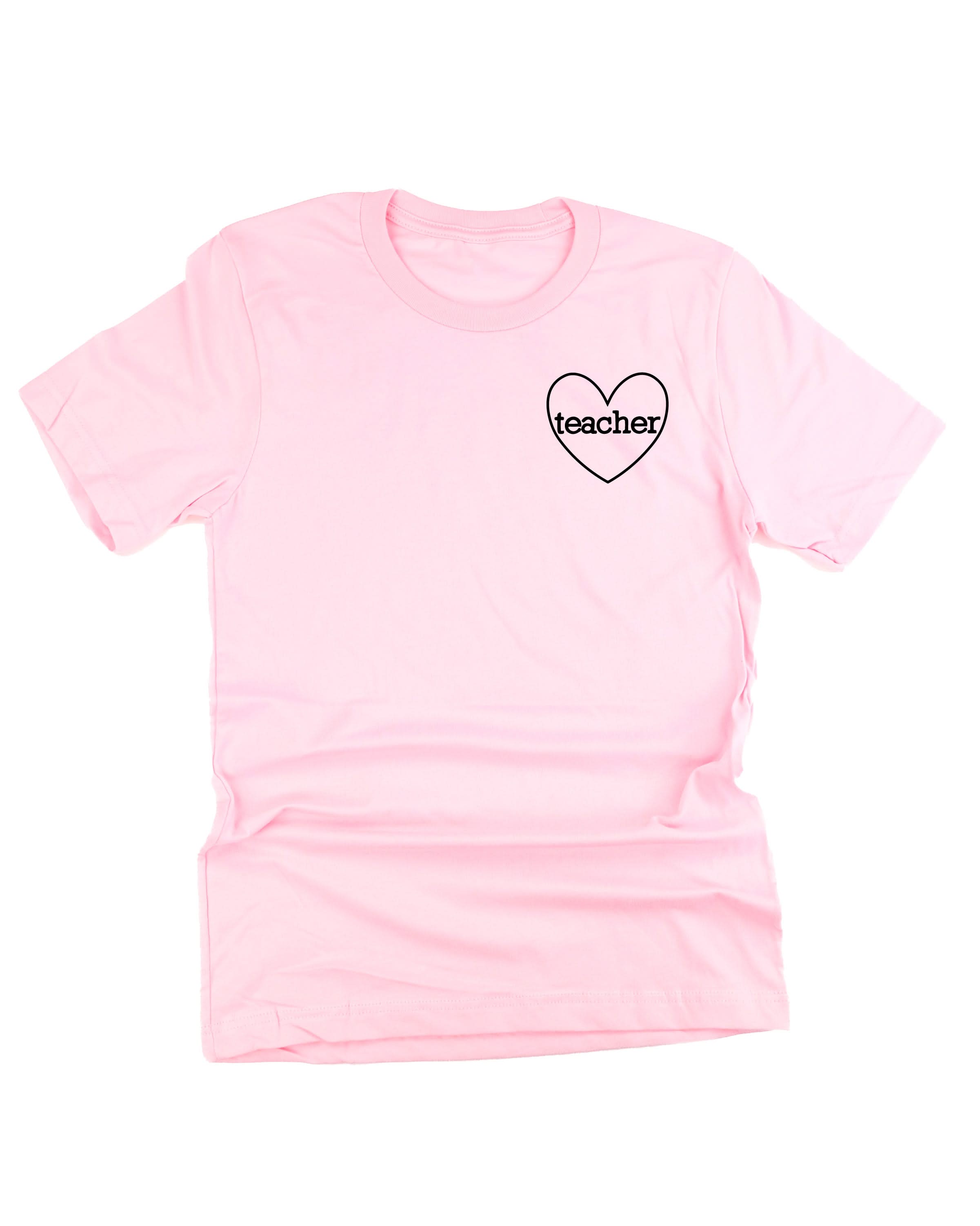 Teacher ♥ (pocket) - Unisex Tee Little Mama Shirt Shop