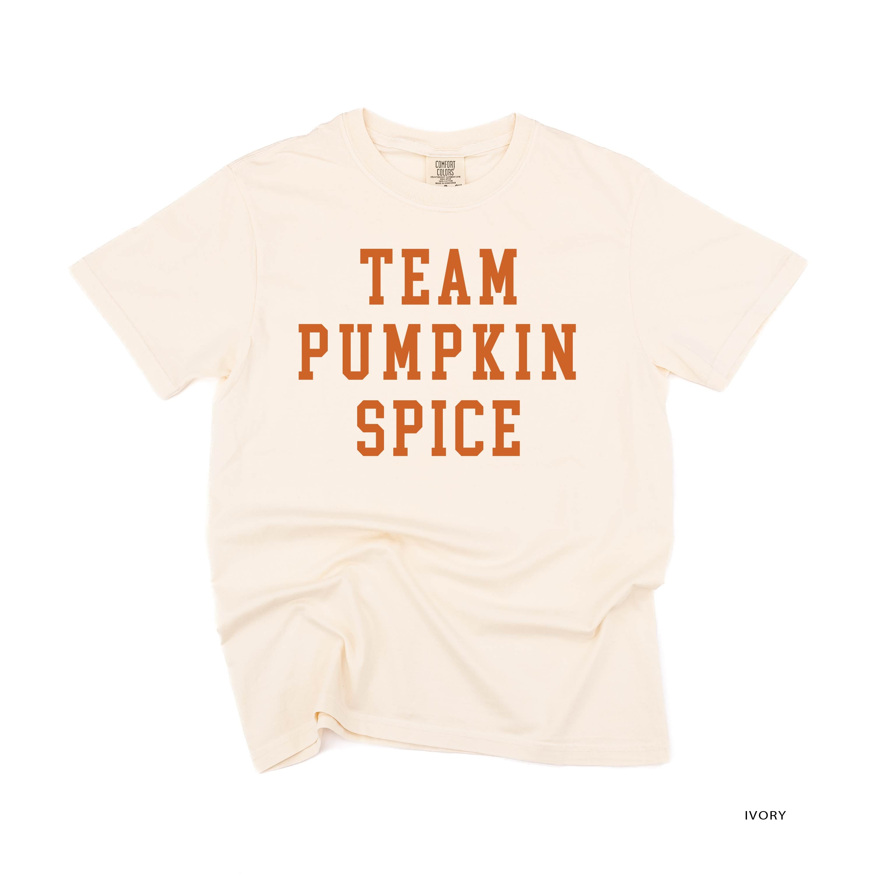 Team Pumpkin Spice - Comfort Colors Tee Little Mama Shirt Shop