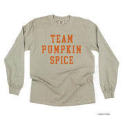 Team Pumpkin Spice - LONG SLEEVE Comfort Colors Tee Little Mama Shirt Shop