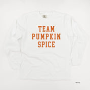 Team Pumpkin Spice - LONG SLEEVE Comfort Colors Tee Little Mama Shirt Shop