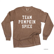 Team Pumpkin Spice - LONG SLEEVE Comfort Colors Tee Little Mama Shirt Shop