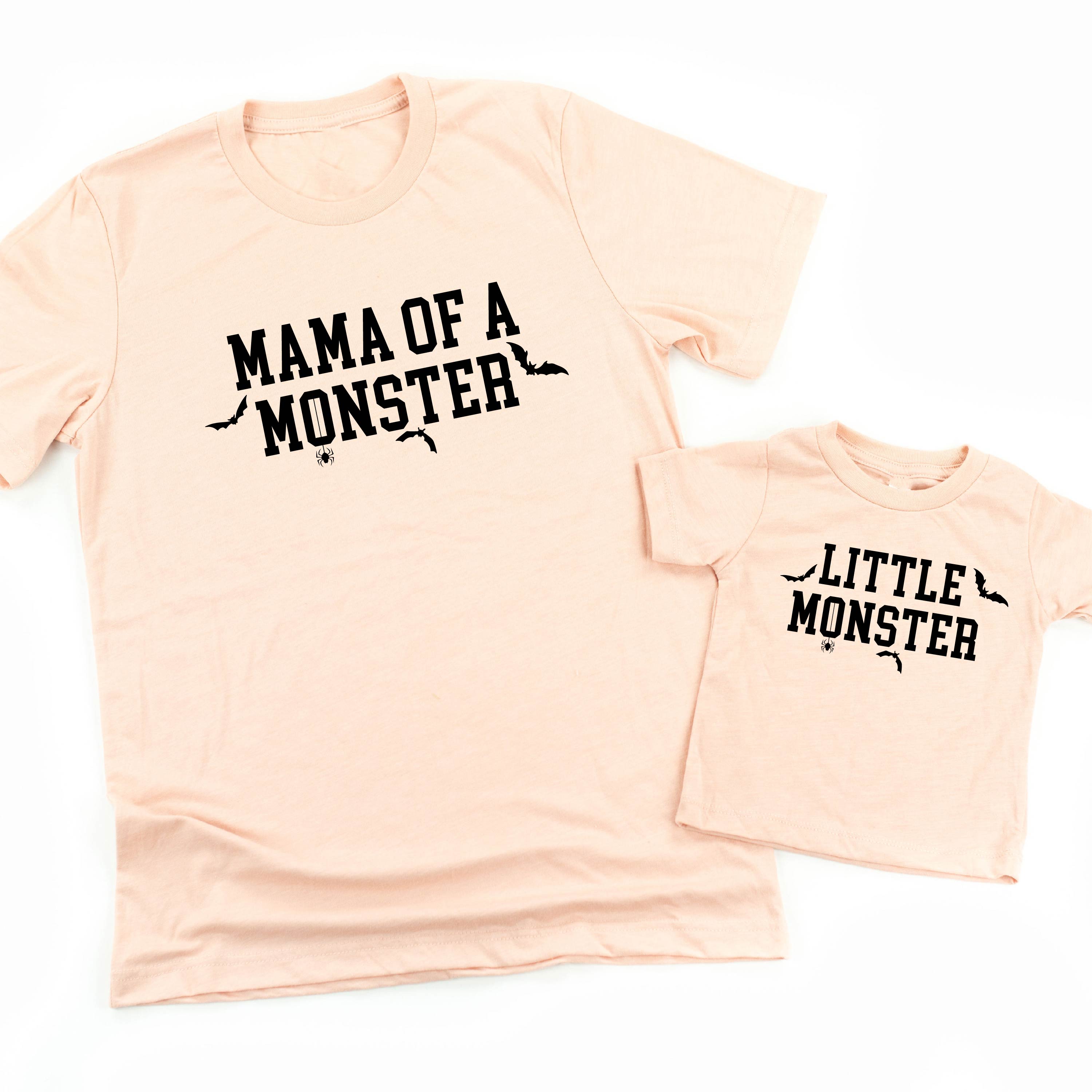 Mama of a Monster / Little Monster - Set of 2 Unisex Tees Little Mama Shirt Shop