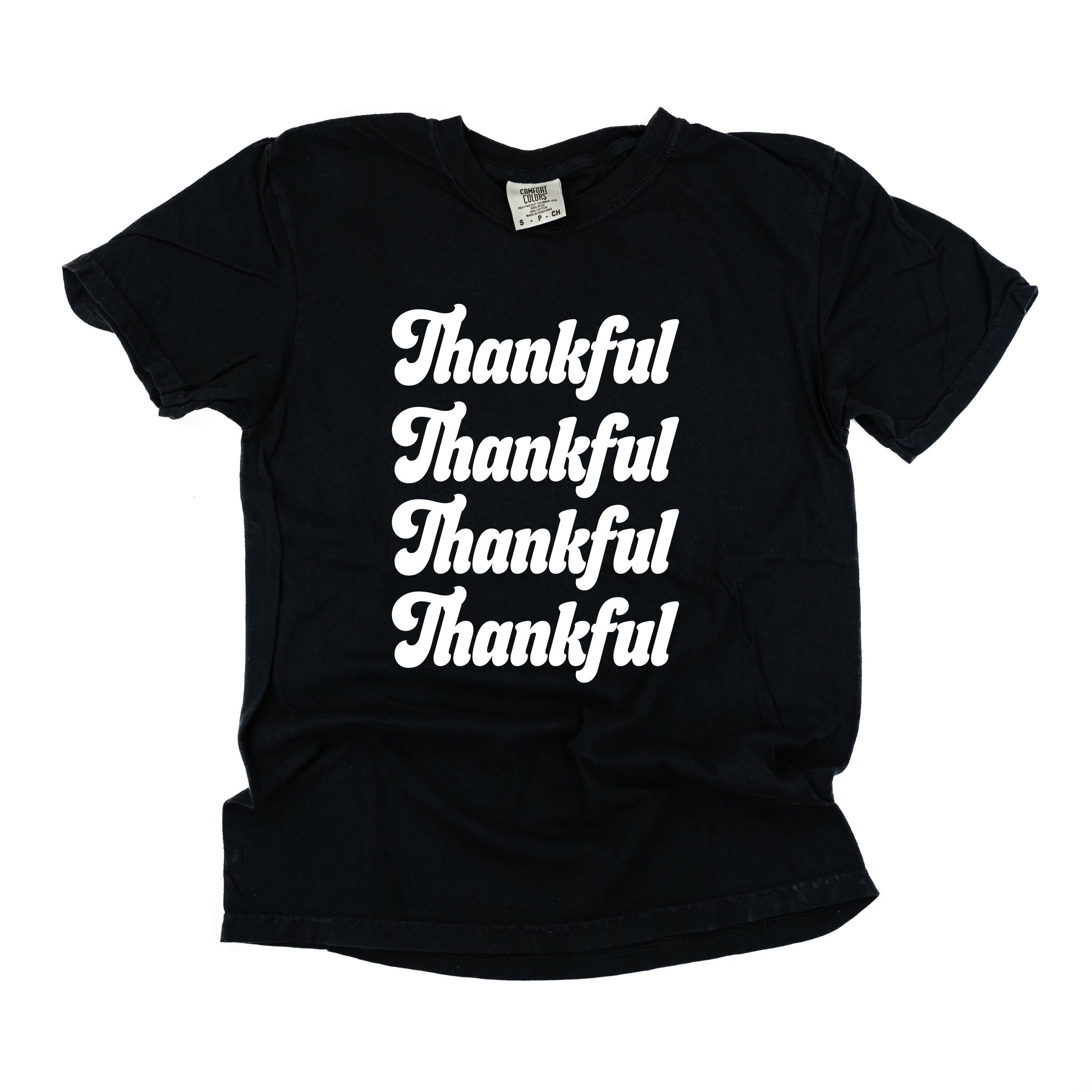 Thankful (x4) - Comfort Colors Tee Little Mama Shirt Shop