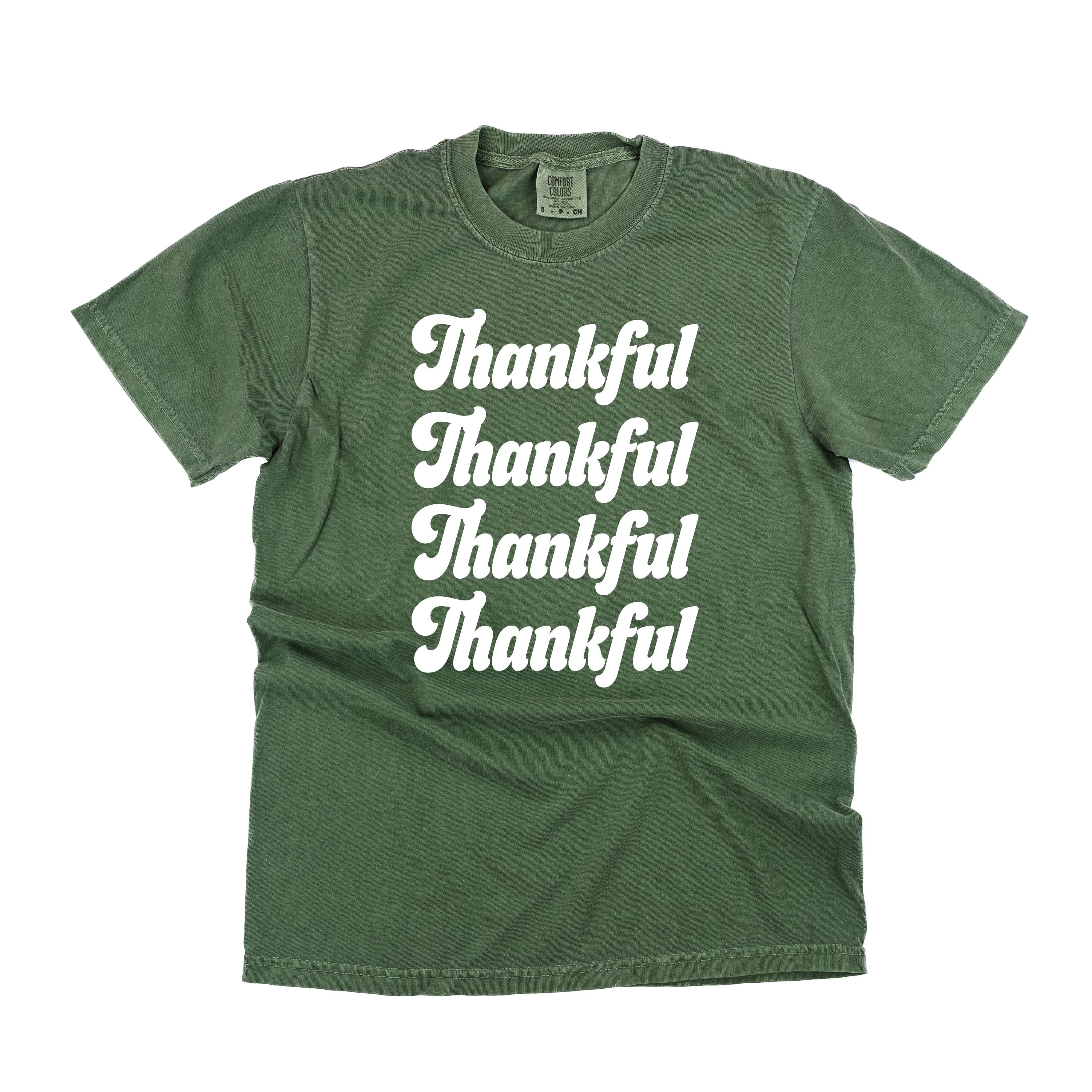 Thankful (x4) - Comfort Colors Tee Little Mama Shirt Shop