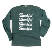 Thankful (x4) - LONG SLEEVE Comfort Colors Tee Little Mama Shirt Shop