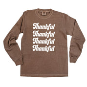 Thankful (x4) - LONG SLEEVE Comfort Colors Tee Little Mama Shirt Shop