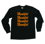 Thankful (x4) - LONG SLEEVE Comfort Colors Tee Little Mama Shirt Shop