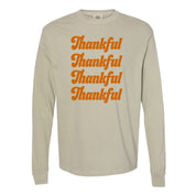 Thankful (x4) - LONG SLEEVE Comfort Colors Tee Little Mama Shirt Shop