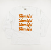 Thankful (x4) - LONG SLEEVE Comfort Colors Tee Little Mama Shirt Shop