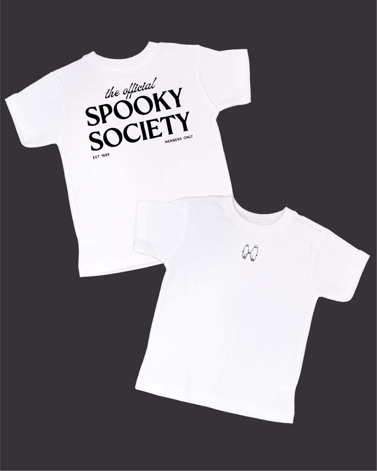 The Official Spooky Society - White Child Tee Little Mama Shirt Shop